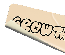 Growth badge sticker - top right